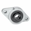 Iptci 2-Bolt Flange Ball Bearing Unit, 1.25 in Bore, Thermoplastic Hsg, Black Oxide Insert, Set Screw Lock BUCTFL207-20